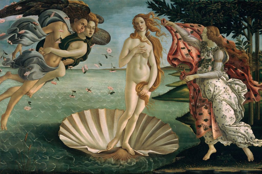 venus botticelli perles
